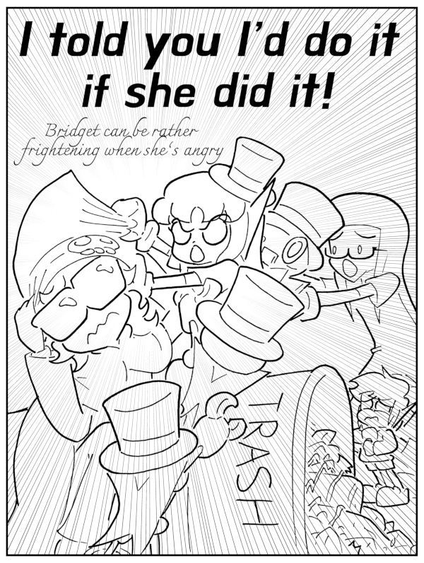 Nobody can actually hold Bridget back, she'd just not ACTUALLY trying because she knows Tabitha would scold her