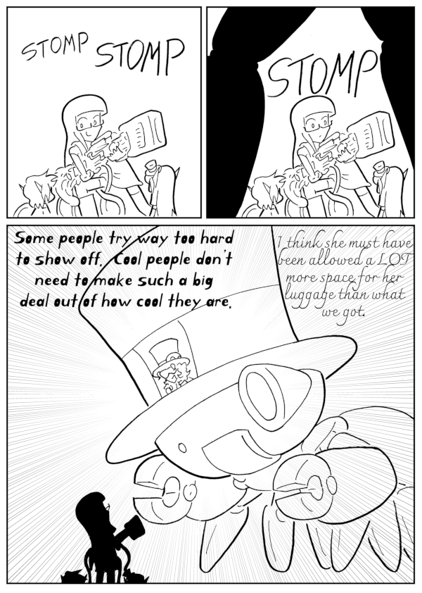 I slapped this page together right before a convention trip. I had packing on the brain.