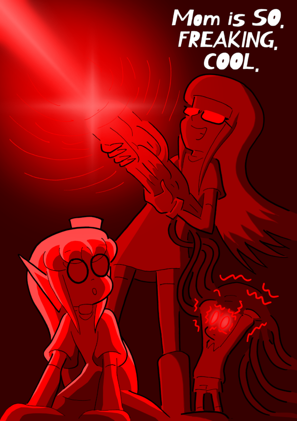 This page was several days late, and that was all the excuse I needed to REALLY indulge in some dramatic coloring