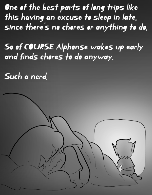 Despite what the main text implies, this is probably what anyone who shares a hotel room at a convention with me feels like.
